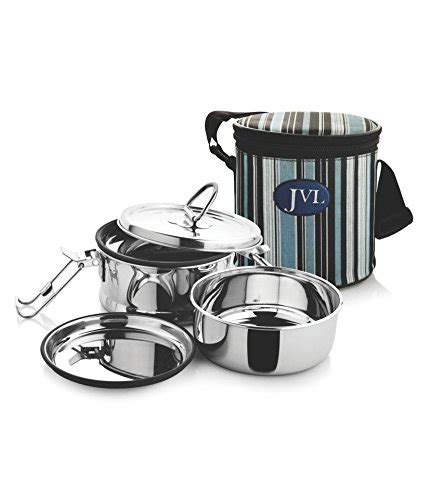 jvl leak proof stainless steel double decker lunch box|jvl lunch box.